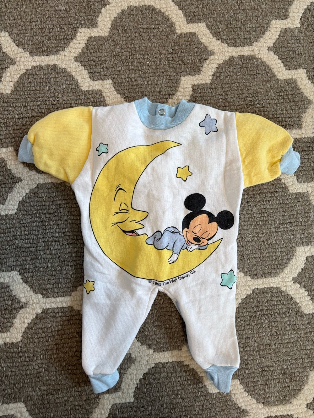 Vintage 1985 Walt Disney Co Disney Babies Mickey Mouse Onesie 0-3 mths